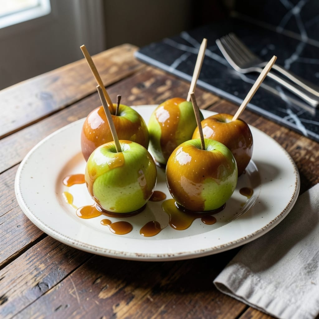 Old Fashioned Candy Apple Recipe With Green Apples: Tart Crunch Under Glossy Shell