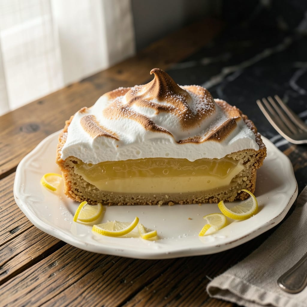 Original Jello Lemon Meringue Pie Recipe: Retro Dessert With Cloud Like Topping example with annotations