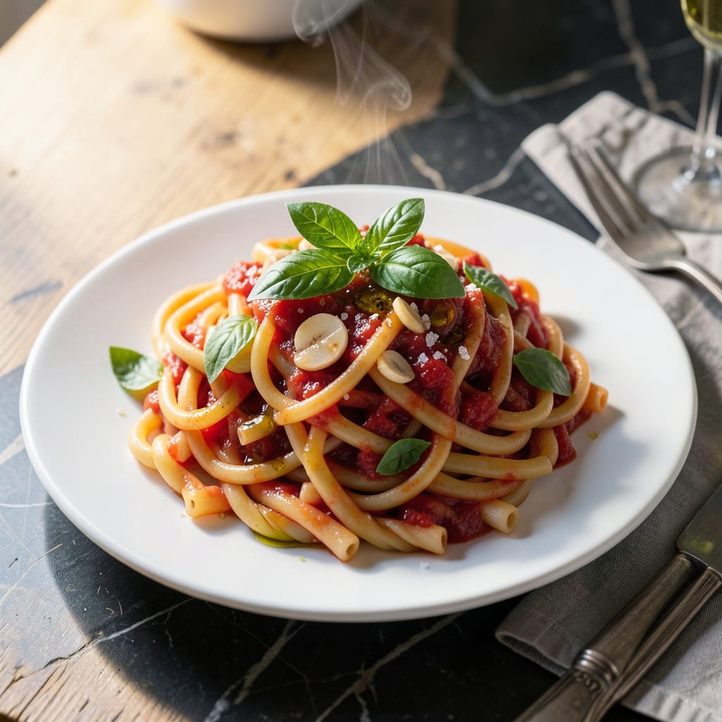 Comprehensive Pasta Pomodoro Gemelli Recipe: Twisted Pasta With Fresh Tomato Sauce visual reference