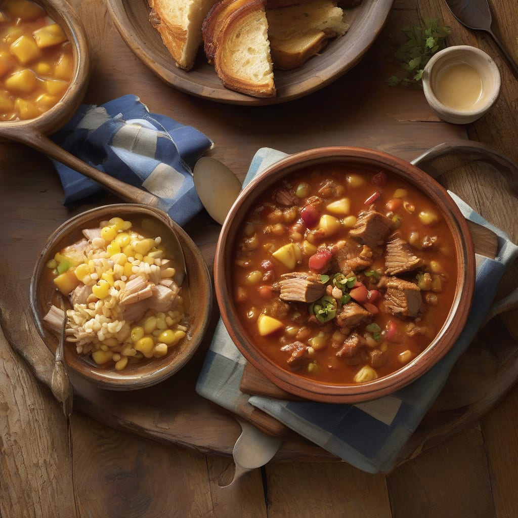 Paula Deen's Brunswick Stew Recipe: Hearty Southern Comfort illustration with key details