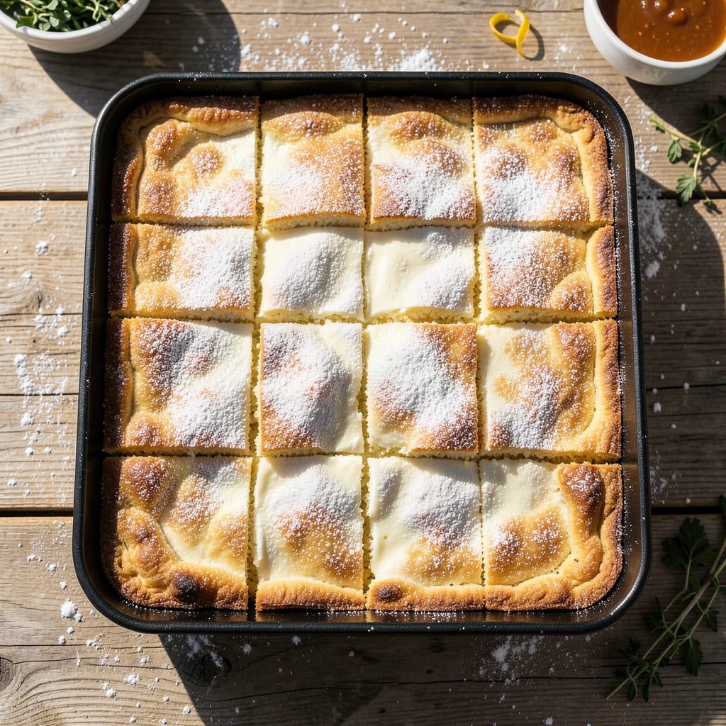 Paula Deen's Chess Squares Recipe: Gooey Butter Cake Perfection example with annotations