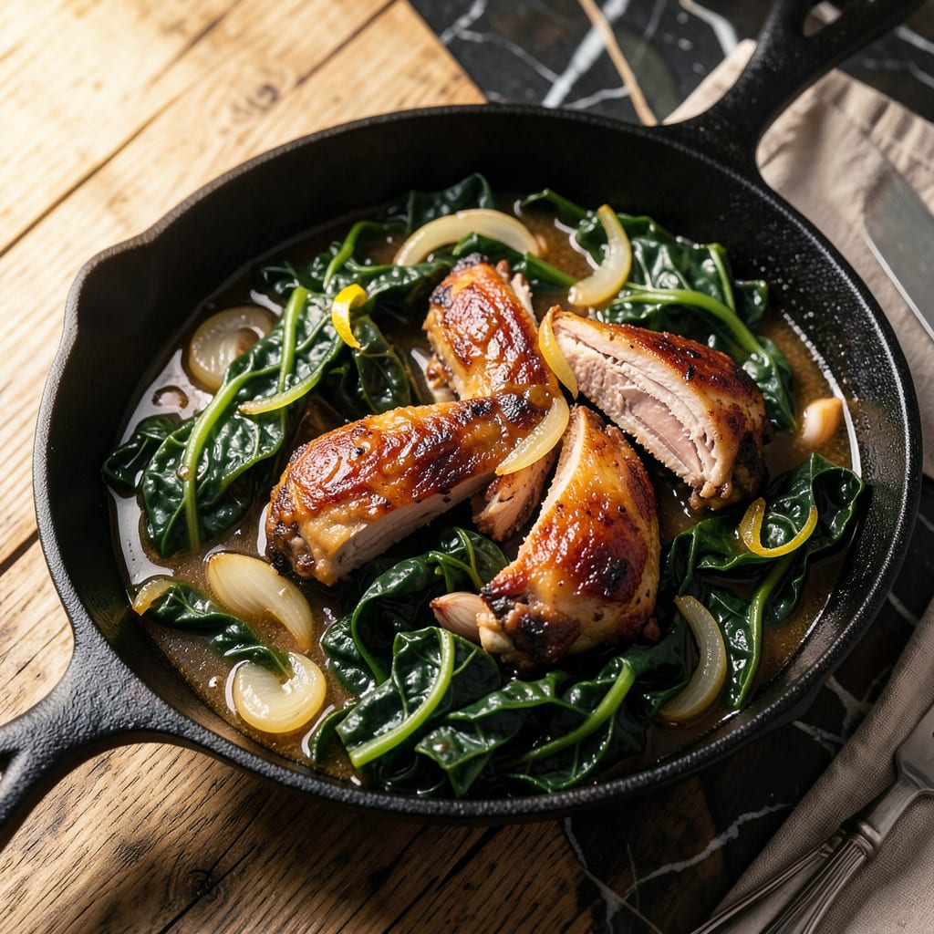 Paula Deen's Collard Greens Recipe: Southern Style Soul Food Comfort example with annotations