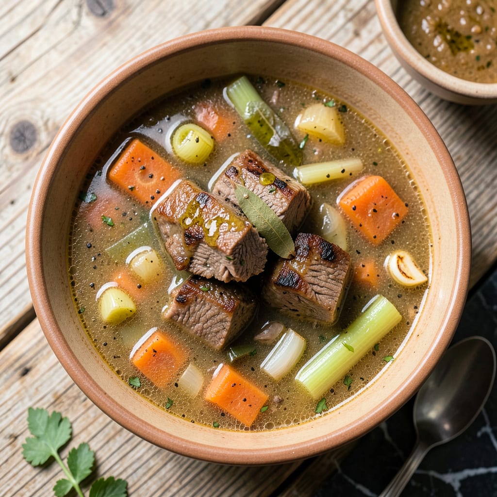 Complete paula deen vegetable beef soup recipe overview image