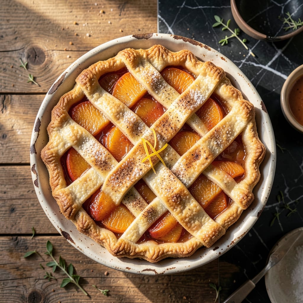 Peach Pie Recipe with Canned Peaches: Flaky Crust with Sweet Peach Filling detailed visual guide