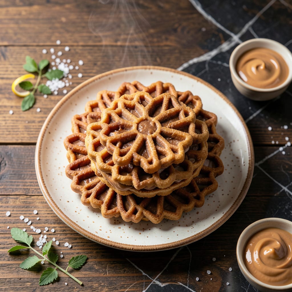 Visual representation of Peanut Butter Pizzelle Recipe: Crispy Italian Waffle Cookie Delight