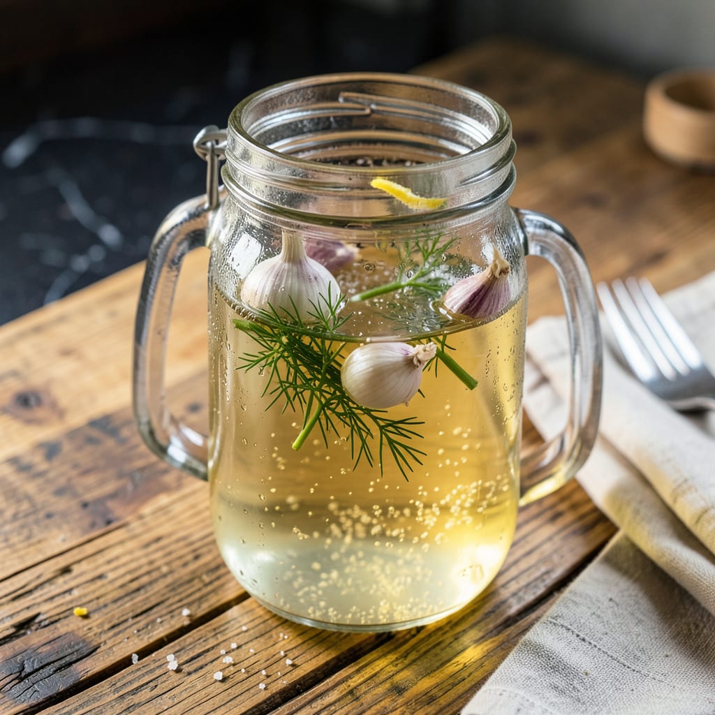 pickle juice recipe illustration with key details