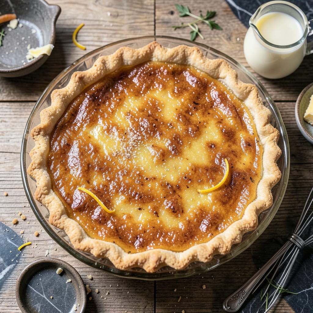 pioneer woman buttermilk pie recipe illustration with key details