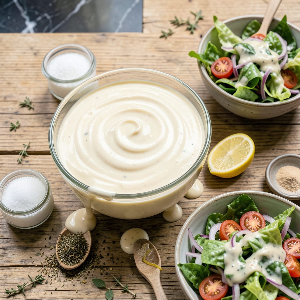 Pizza Hut Creamy Italian Dressing Recipe: Copycat Tangy Herb Perfection illustration with key details