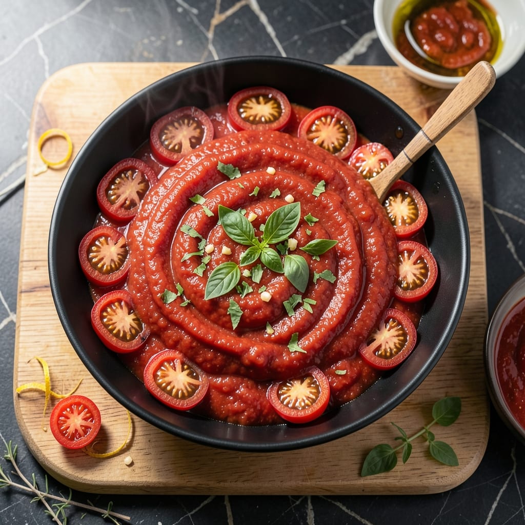 Pizza Sauce Recipe Fresh Tomatoes: Vibrant Homemade Base for Perfect Pies illustration with key details