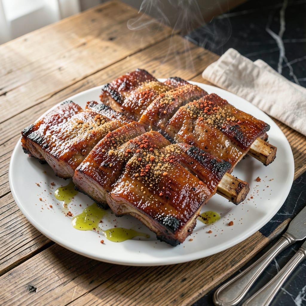 Pork Ribs Recipe Oven: Fall Off The Bone Tender With Smoky Dry Rub illustration with key details