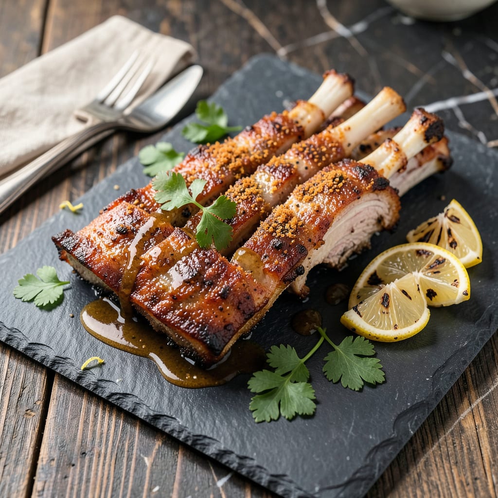 Pork Ribs Recipe Without BBQ Sauce: Dry Rubbed, Fall Off the Bone Tender illustration with key details