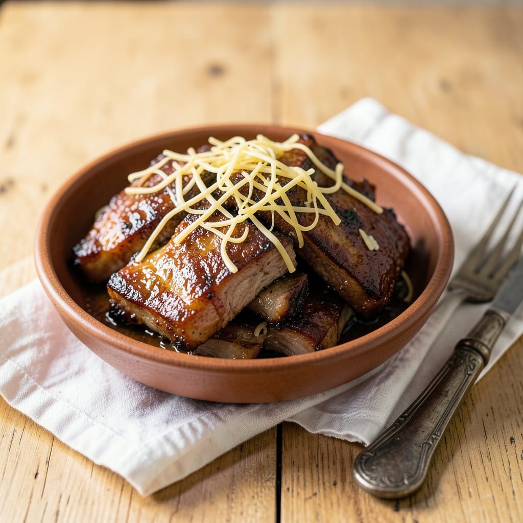 Pork Spare Rib Recipe Baked: Oven Low and Slow to Fall Off Bone Tender illustration with key details