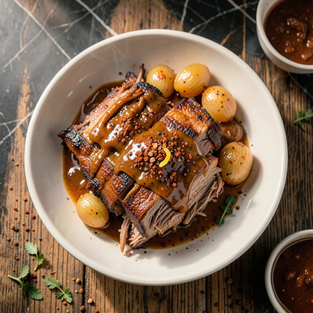 Pulled Pork Recipe in Roaster Oven: Set It and Forget It Smoky Tenderness example with annotations