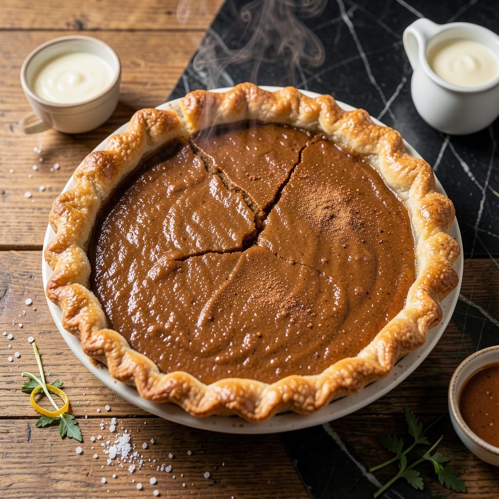 pumpkin pie recipe with sweetened condensed milk illustration with key details