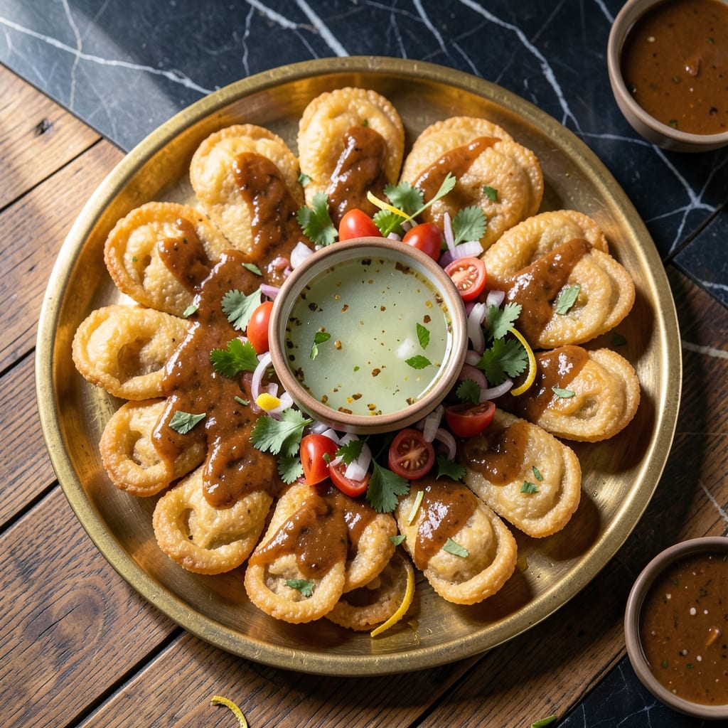 puri recipe pani puri illustration with key details