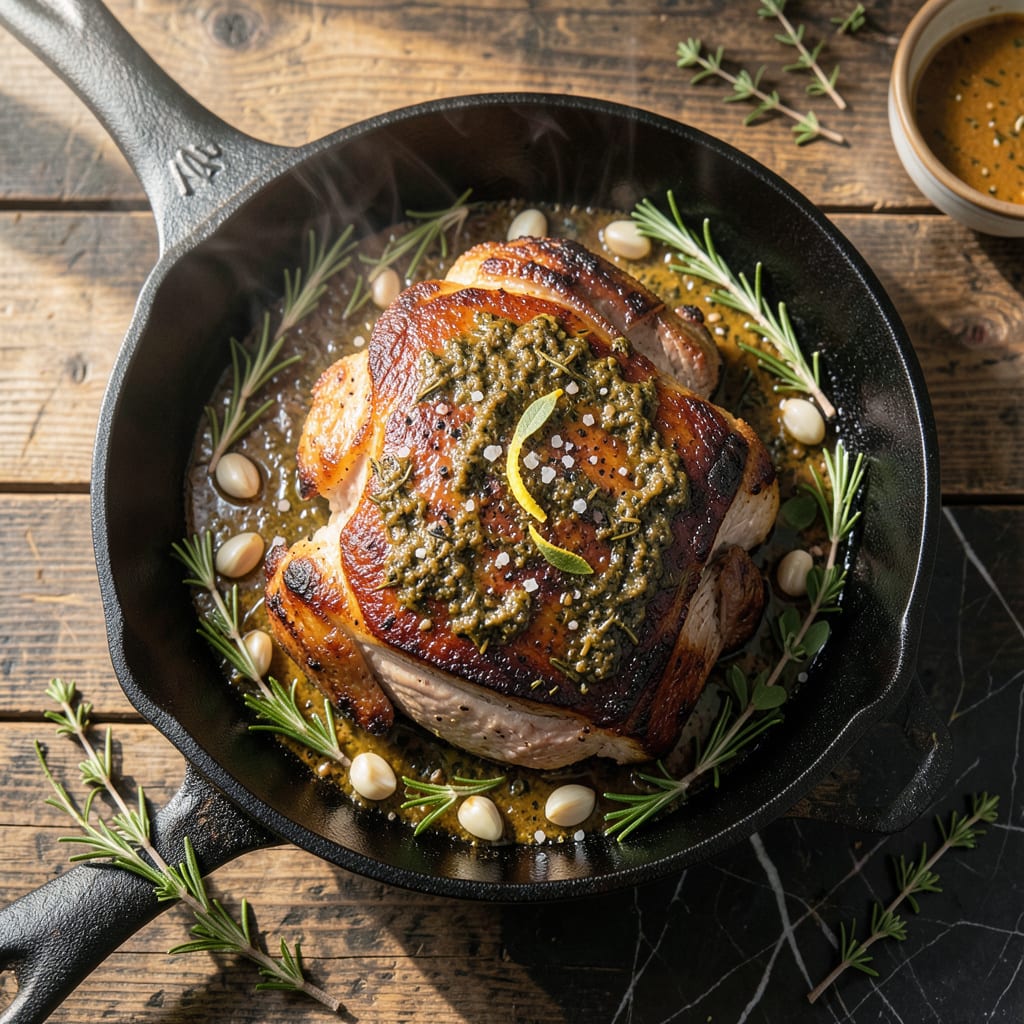 Visual representation of Rack of Pork Roast Recipe: Herb Crusted Elegance for Sunday Supper
