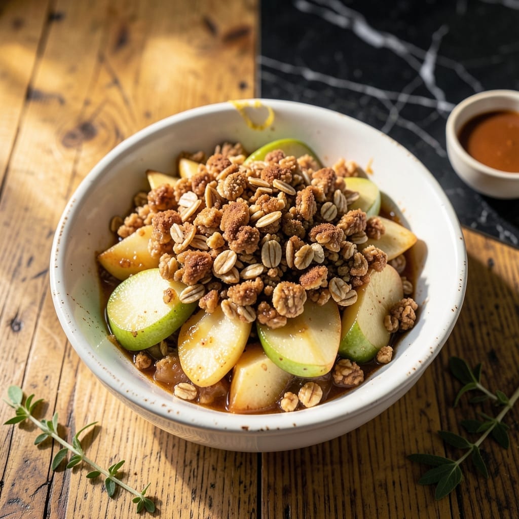 Recipe For Apple Crisp Using Oats: Warm Spiced Apples With Nutty Oat Topping Recipe For Apple Crisp Using Oats: Warm Spiced Apples With Nutty Oat Topping