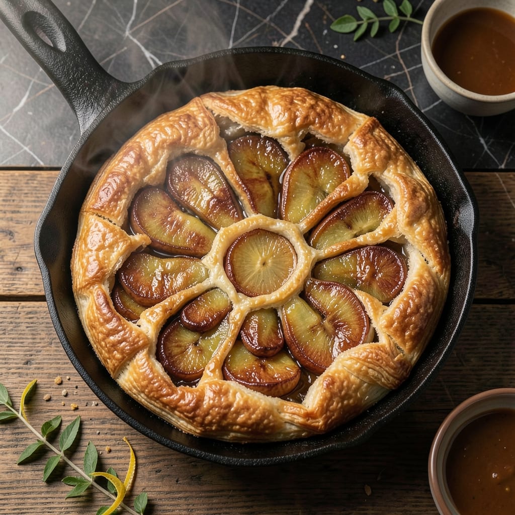 Complete Recipe For Apple Tatin: Upside Down Caramelized Delight overview image