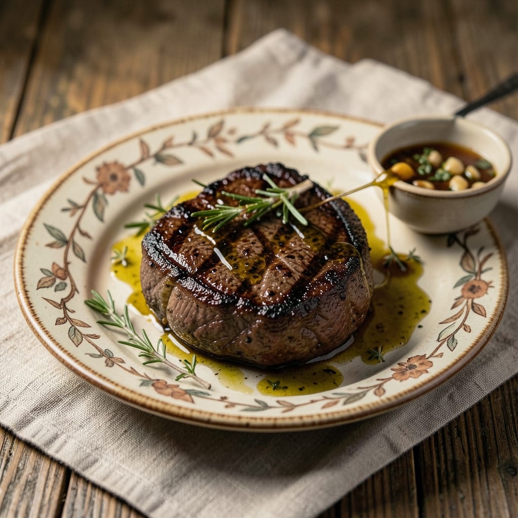 Visual representation of recipe for beef top round steak