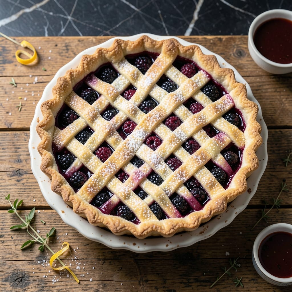 Recipe For Blackberry Pie With Fresh Blackberries: Buttery Crust and Bursting Berry Filling