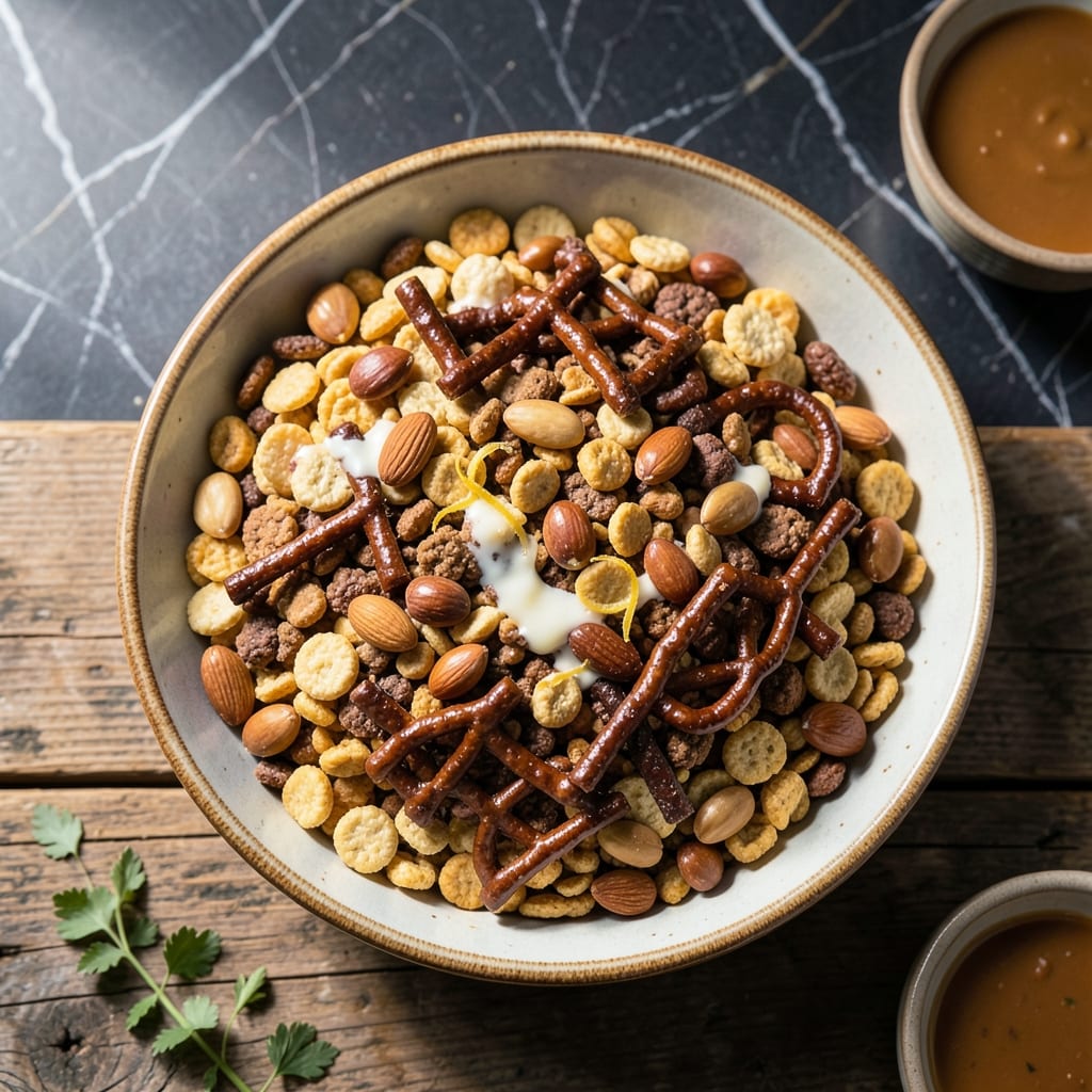 Visual representation of Recipe for Bold Chex Mix: Spicy and Savory Party Snack