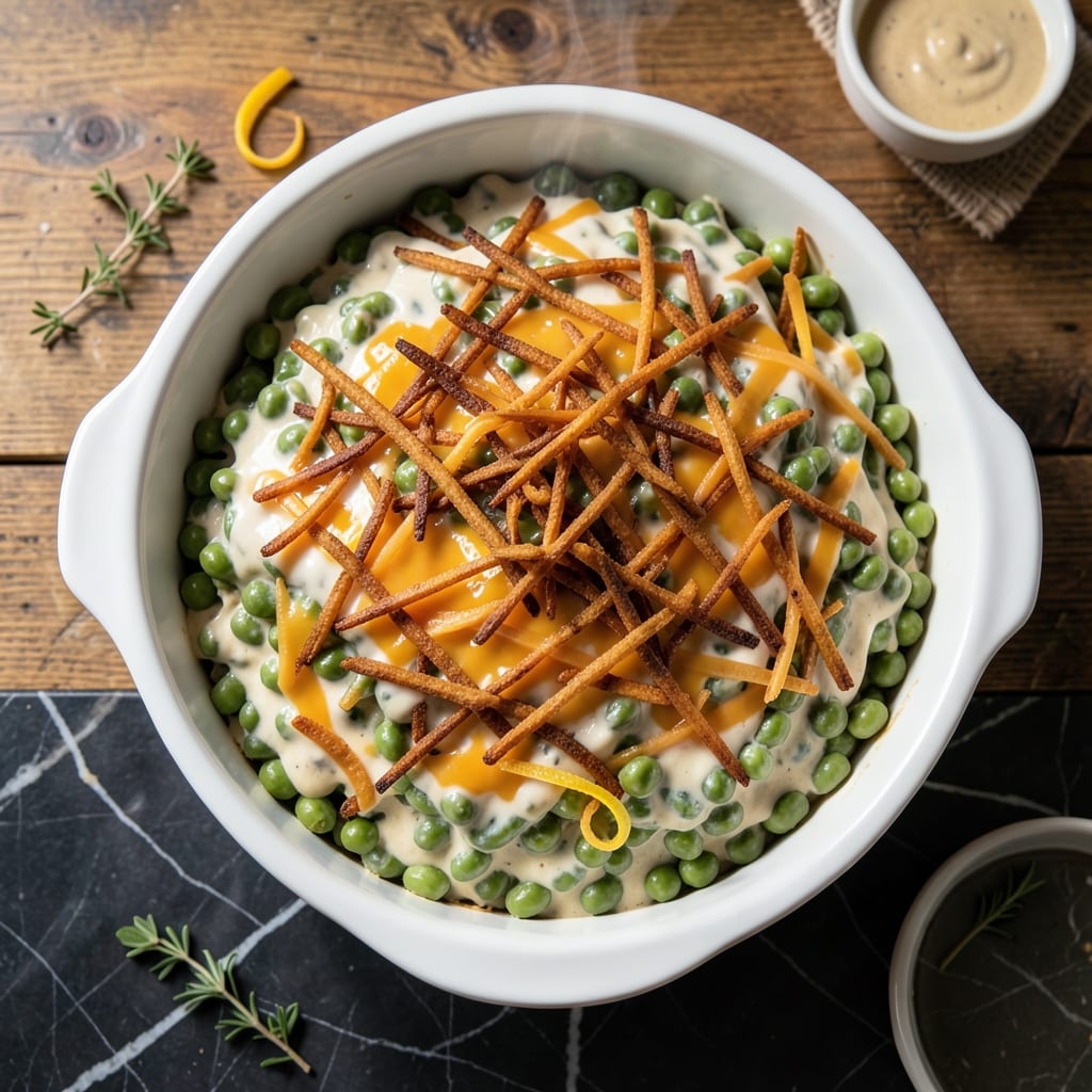 Recipe for Crockpot Green Bean Casserole: Set It and Forget It Holiday Side example with annotations
