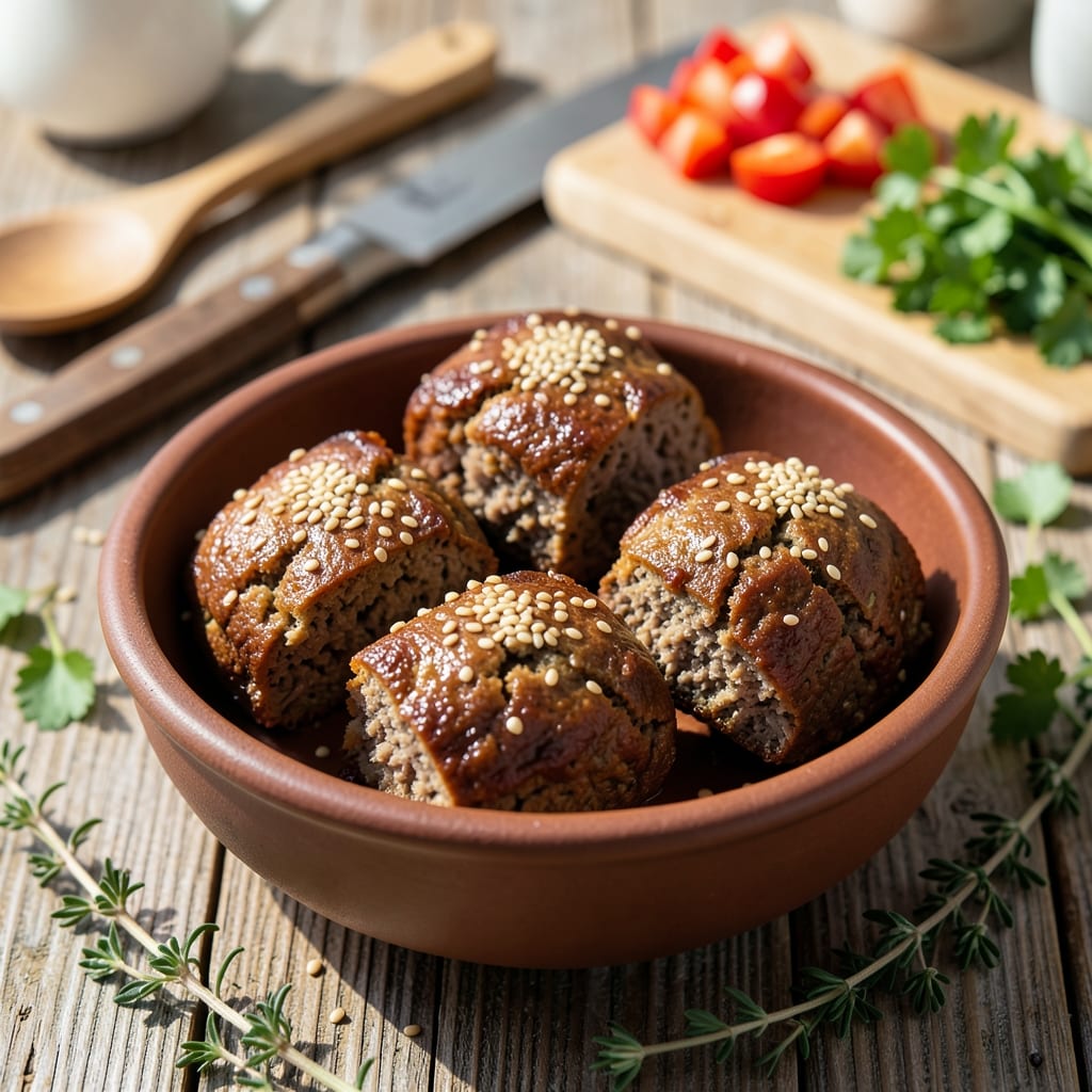 Comprehensive recipe for individual meatloaves visual reference