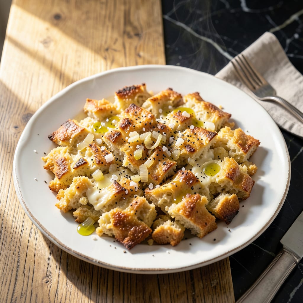 Recipe for Matzo Brei: Crisp Edged and Custardy Delight illustration with key details