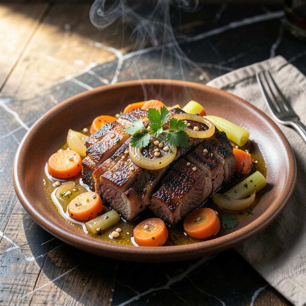 Visual representation of Recipe For Short Ribs Crock Pot: Set It and Forget It Braised Richness