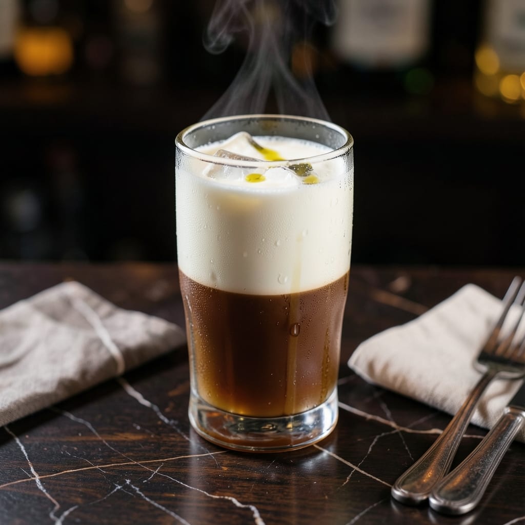 Recipe For Slippery Nipple Drink: Creamy Coffee and Irish Cream Cocktail example with annotations