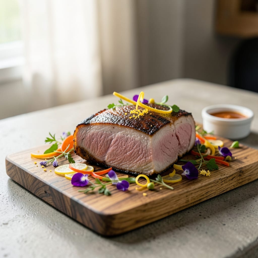 Visual representation of recipe for smoking a pork loin