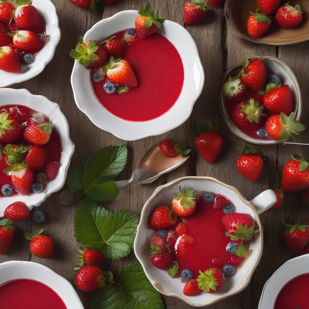 Visual representation of Recipe for Strawberry Soup: Refreshing Summer Delight