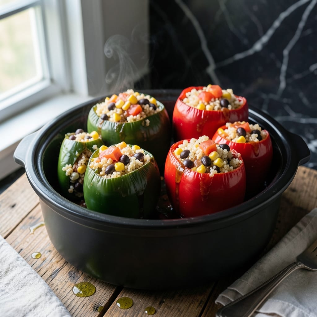 Recipe For Stuffed Peppers In The Crock Pot: Set It And Forget It Meal Prep detailed visual guide