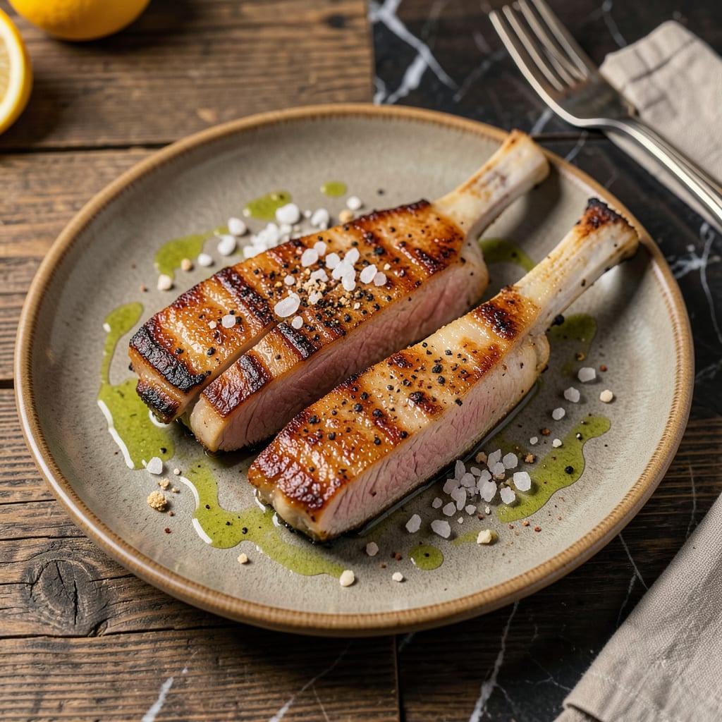 recipe for thin pork chops example with annotations