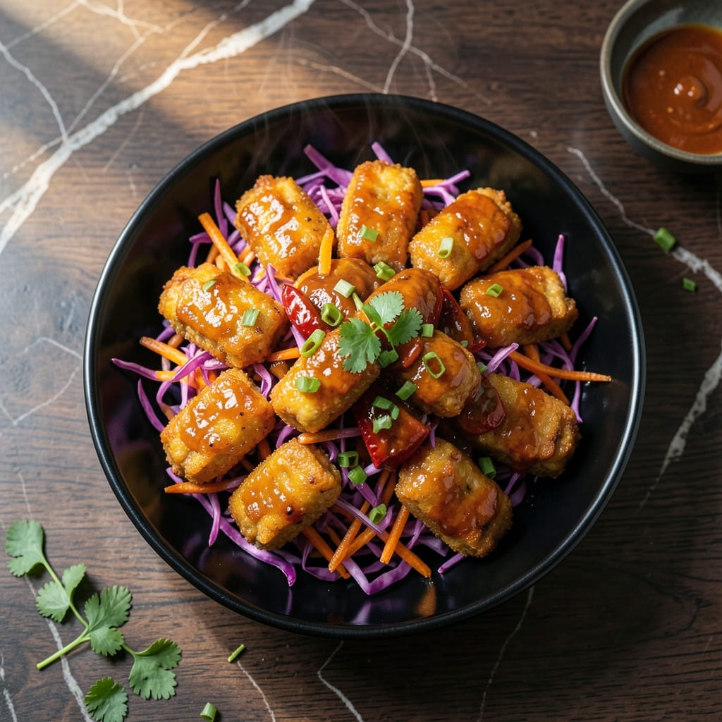 Visual representation of Recipe of Making Manchurian: Indo Chinese Crispy Bites With Tangy Sauce