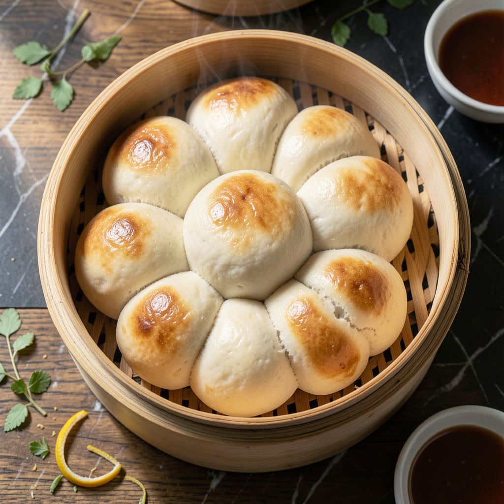 Visual representation of Recipe Steamed Bread: Pillowy Cloud Texture Fresh From The Steamer