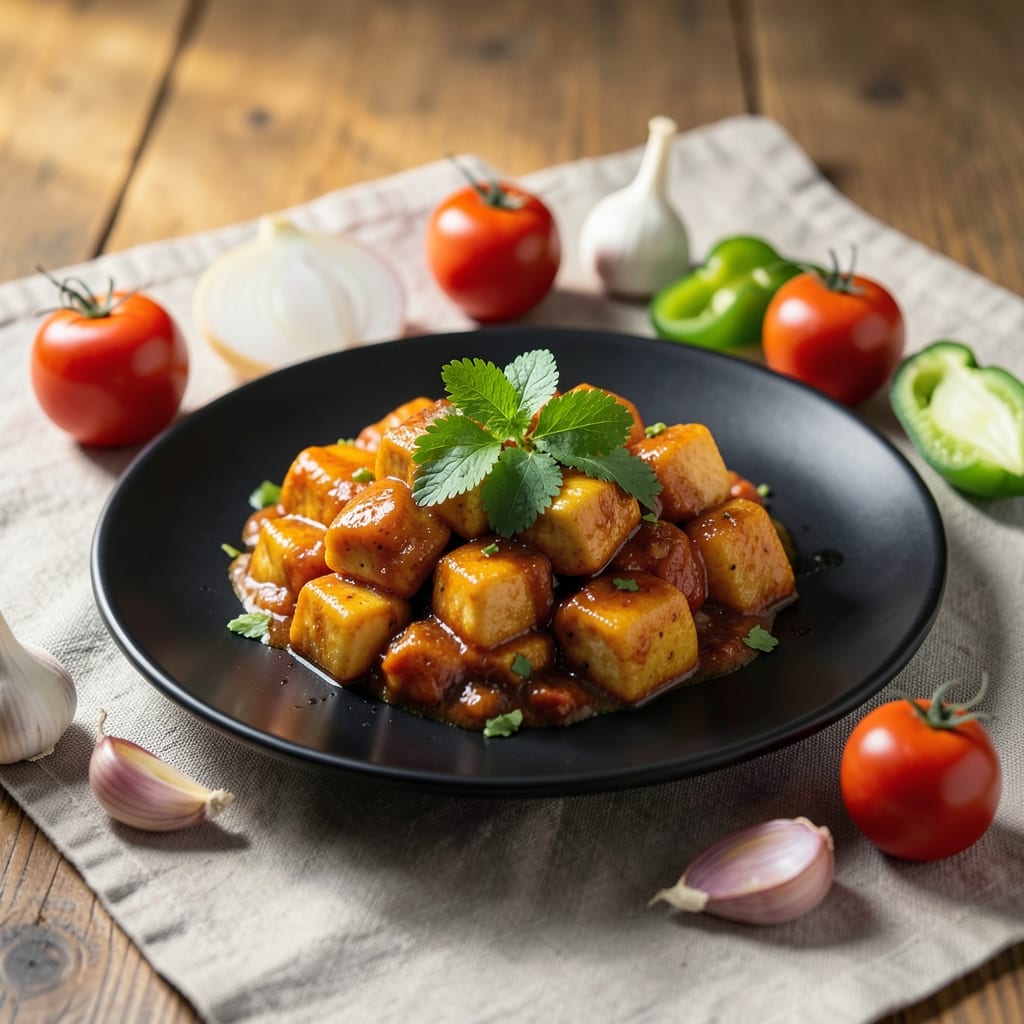 recipe to make kadai paneer illustration with key details