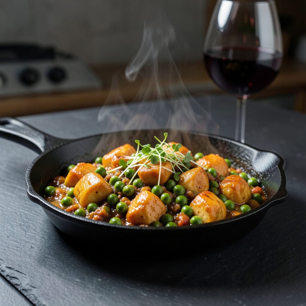 recipe to make mutter paneer example with annotations