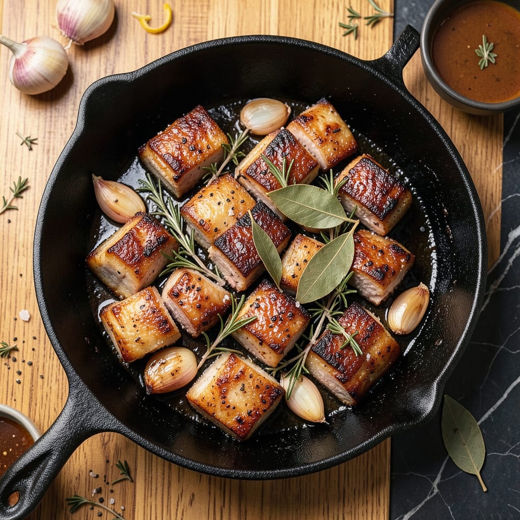 Rillons Recipe: Crispy French Pork Bites With Rich, Tender Centers example with annotations