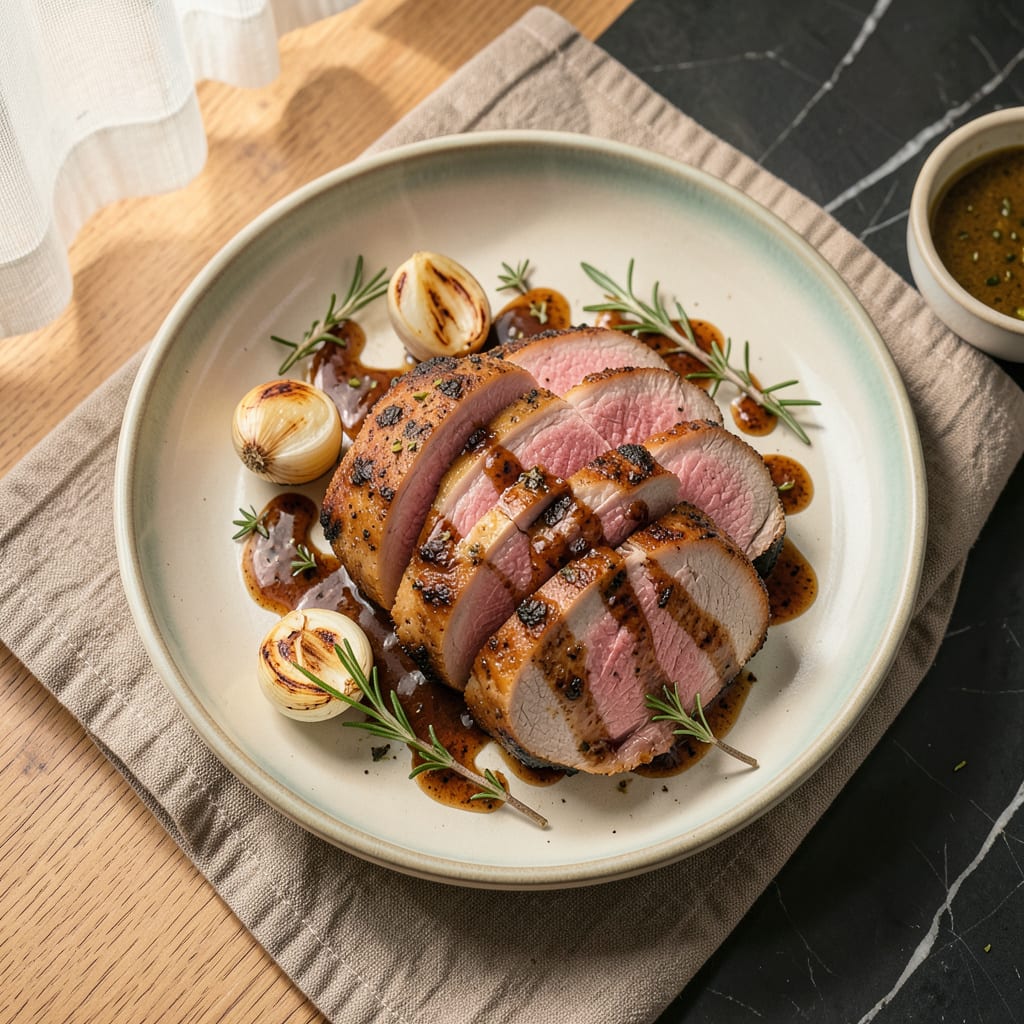 Roasted Pork Tenderloin Recipe: Juicy, Herb Crusted Perfection in 30 Minutes illustration with key details