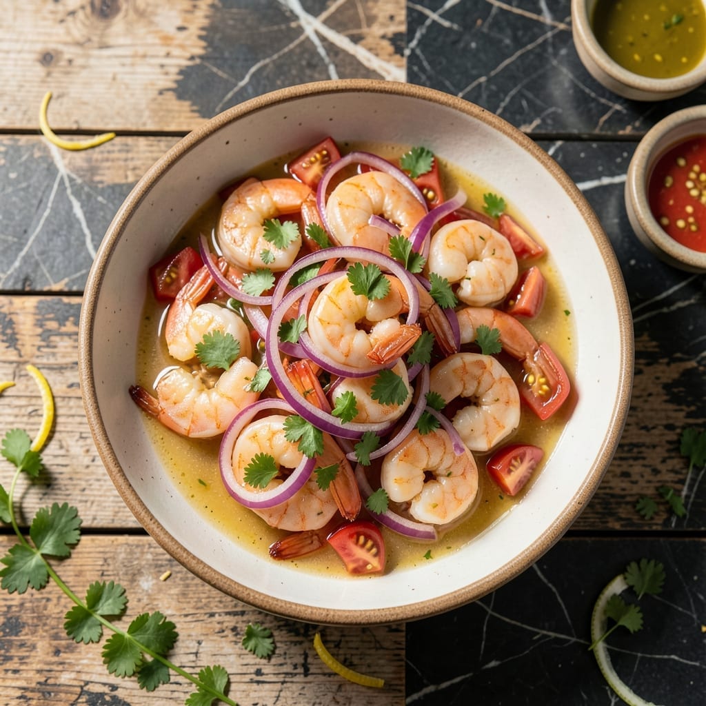 Shrimp Ceviche Recipe Mexican: Zesty Citrus-Marinated Seafood with Fresh Cilantro Shrimp Ceviche Recipe Mexican: Zesty Citrus-Marinated Seafood with Fresh Cilantro