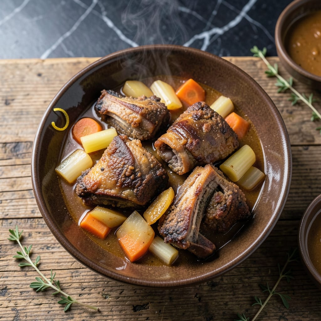Visual representation of Slow Cooker Recipe for Oxtail Stew: Rich and Velvety Braised Comfort