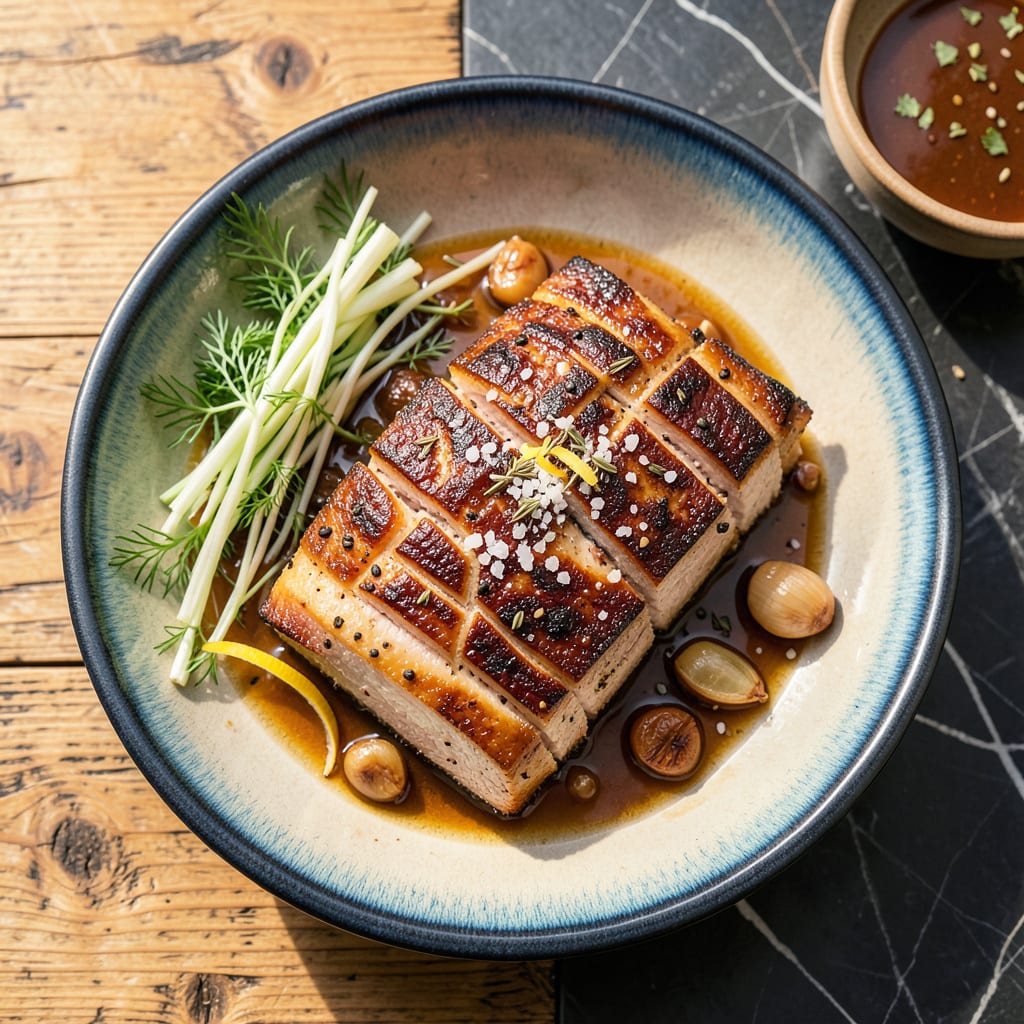 Complete Slow Roasted Pork Belly Recipe: Crispy Skin and Fall Apart Tender Meat overview image