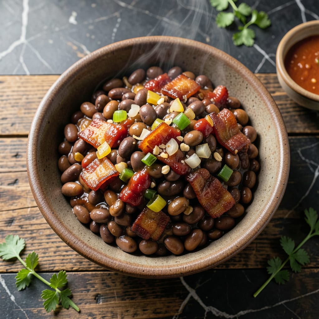sonnys bbq beans recipe illustration with key details