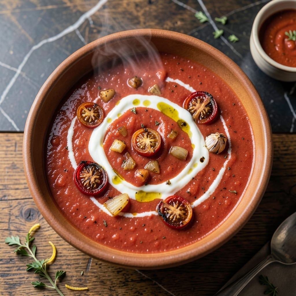 Soup Recipe Tomato Soup: Velvety Smooth With Roasted Garlic Depth