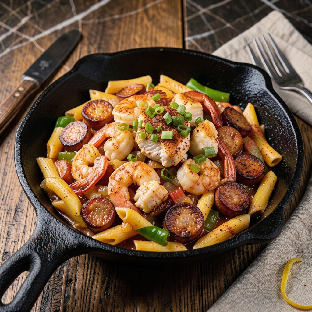 Visual representation of Stalekracker Pastalaya Recipe: Cajun Comfort in One Pot