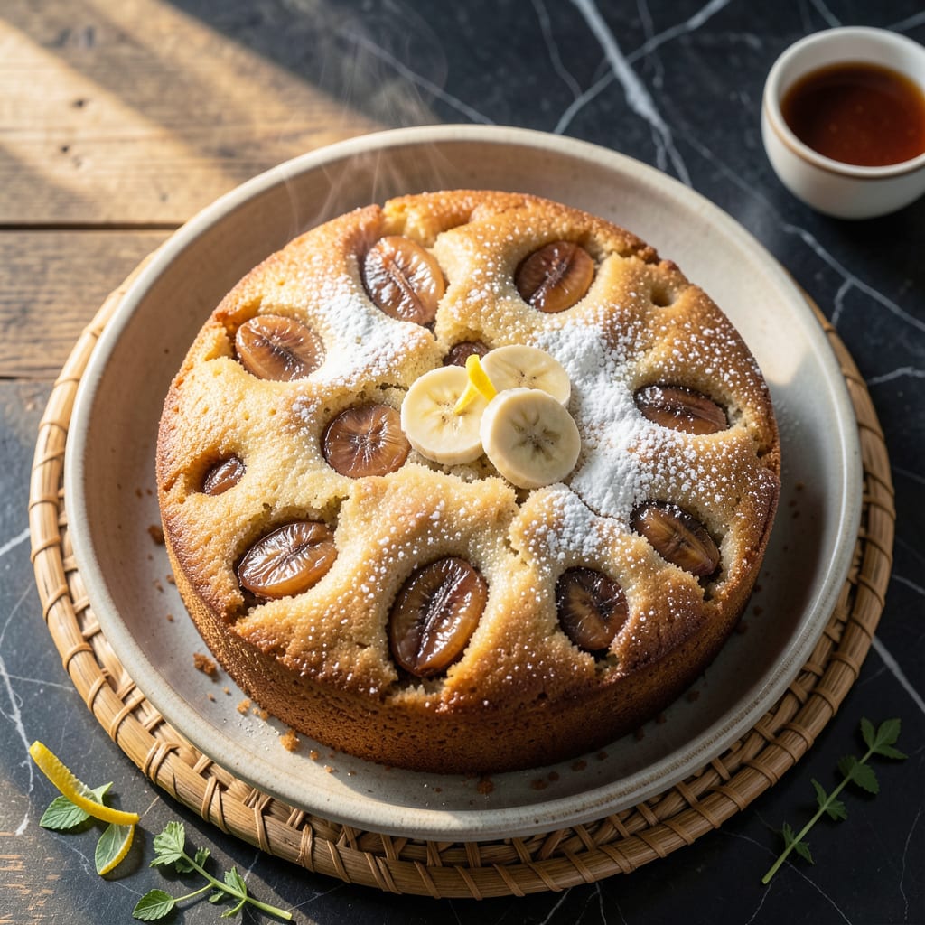 Visual representation of Steam Banana Cake Recipe Malaysia: Moist and Fragrant Traditional Treat