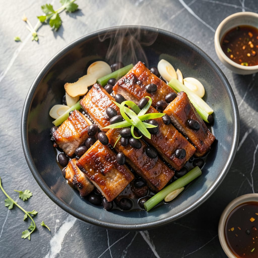 Steam Black Bean Pork Ribs Recipe: Cantonese Style Tender Bites example with annotations
