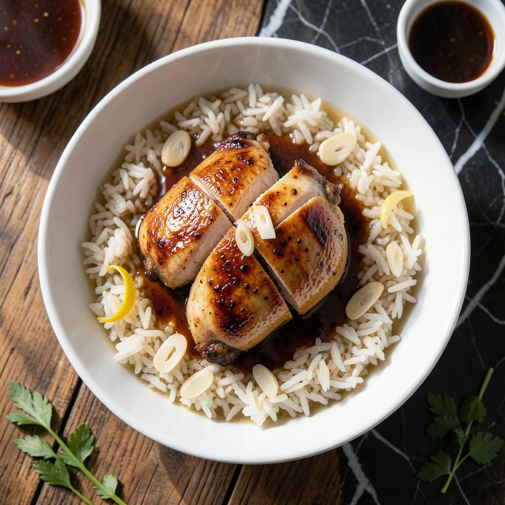 Steam Chicken Rice Cooker Recipe: Effortless One Pot Tenderness example with annotations