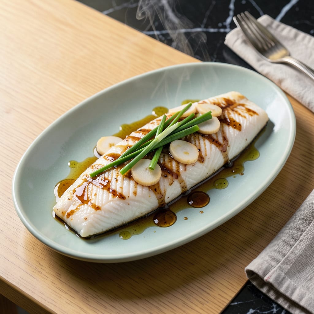 Steam Fish Recipe: Light and Flavorful Asian Style Fillets example with annotations
